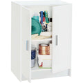 Armoire gris clair, etageres reglables, polyvalent et elegant