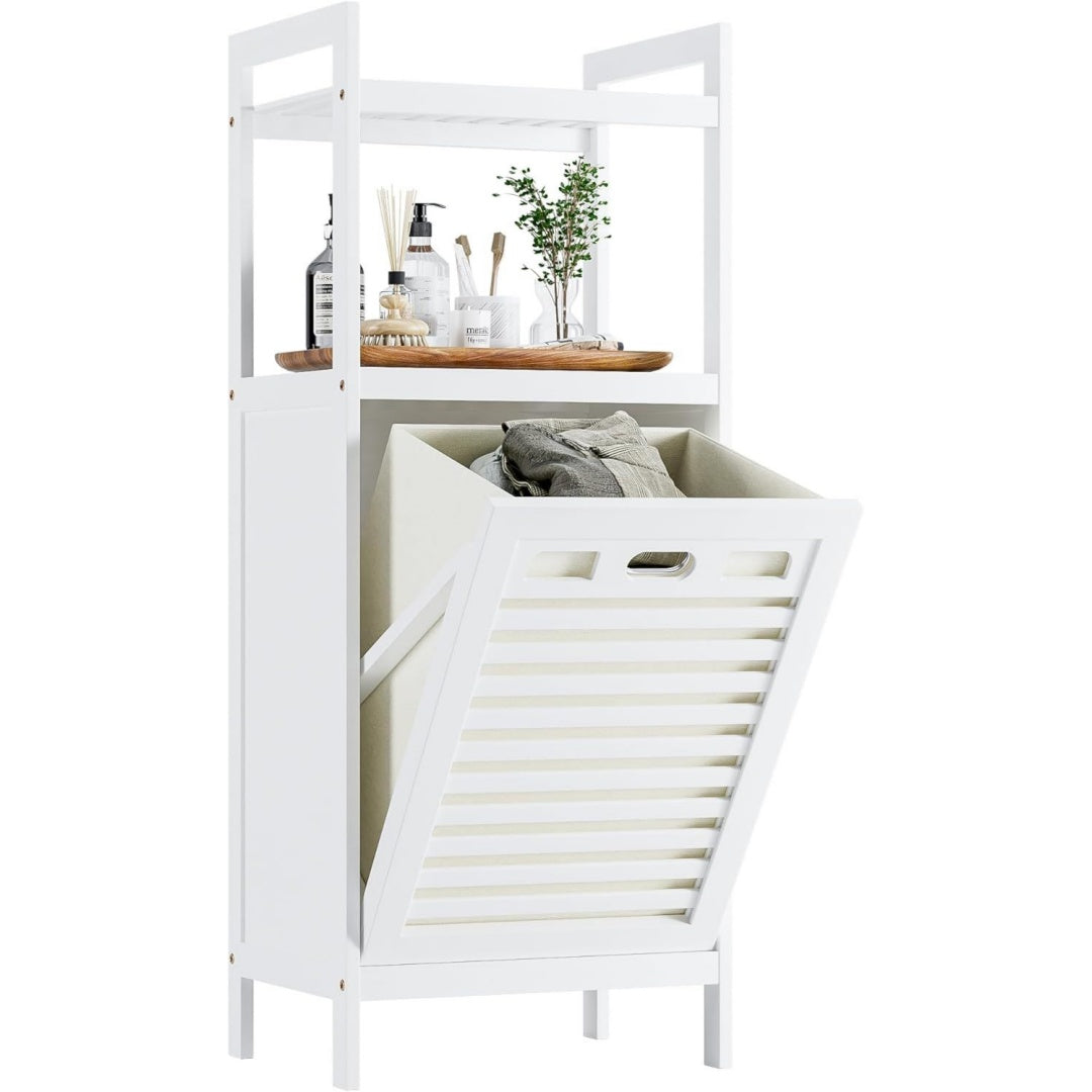Meuble au design epure gris clair structure metallique