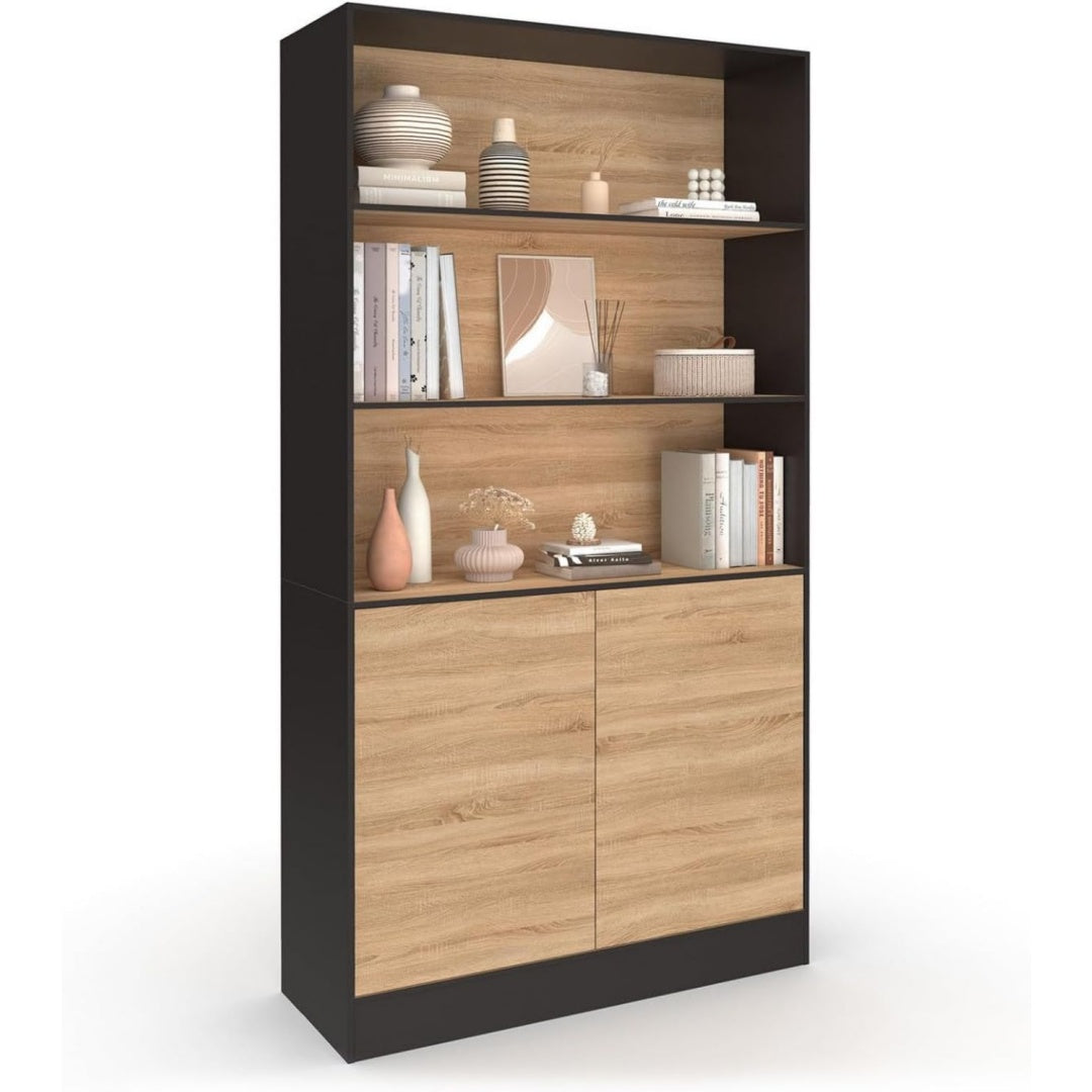 Bibliotheque 100 x 30 x 190 cm marron de qualite