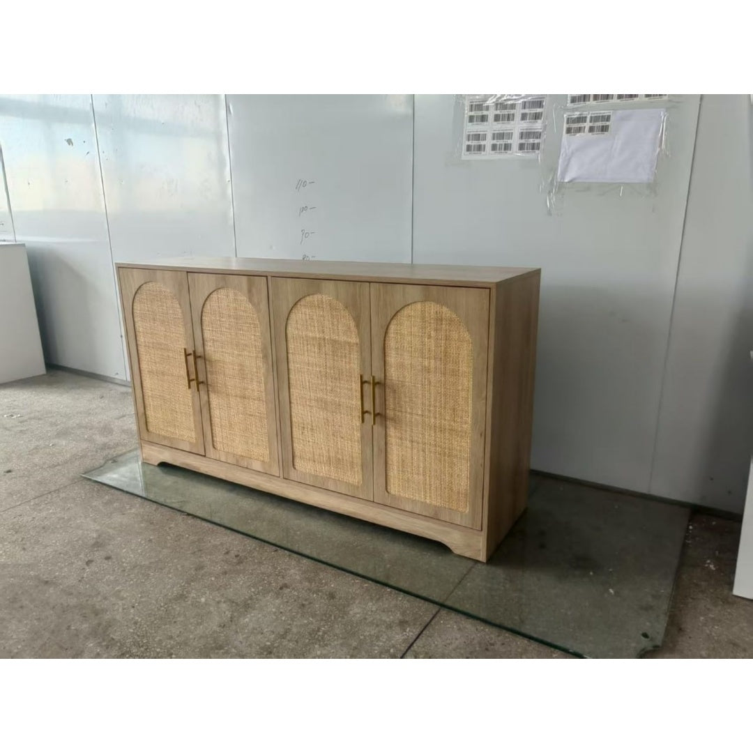Banc contemporain 4 portes en bois