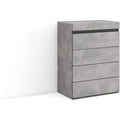 Commode Grise en bois 57 x 35 x 75 cm