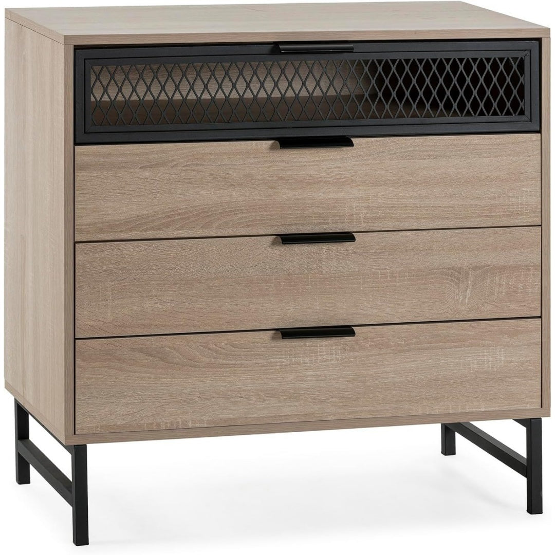 Armoire de rangement marron 3 tiroirs scandinave