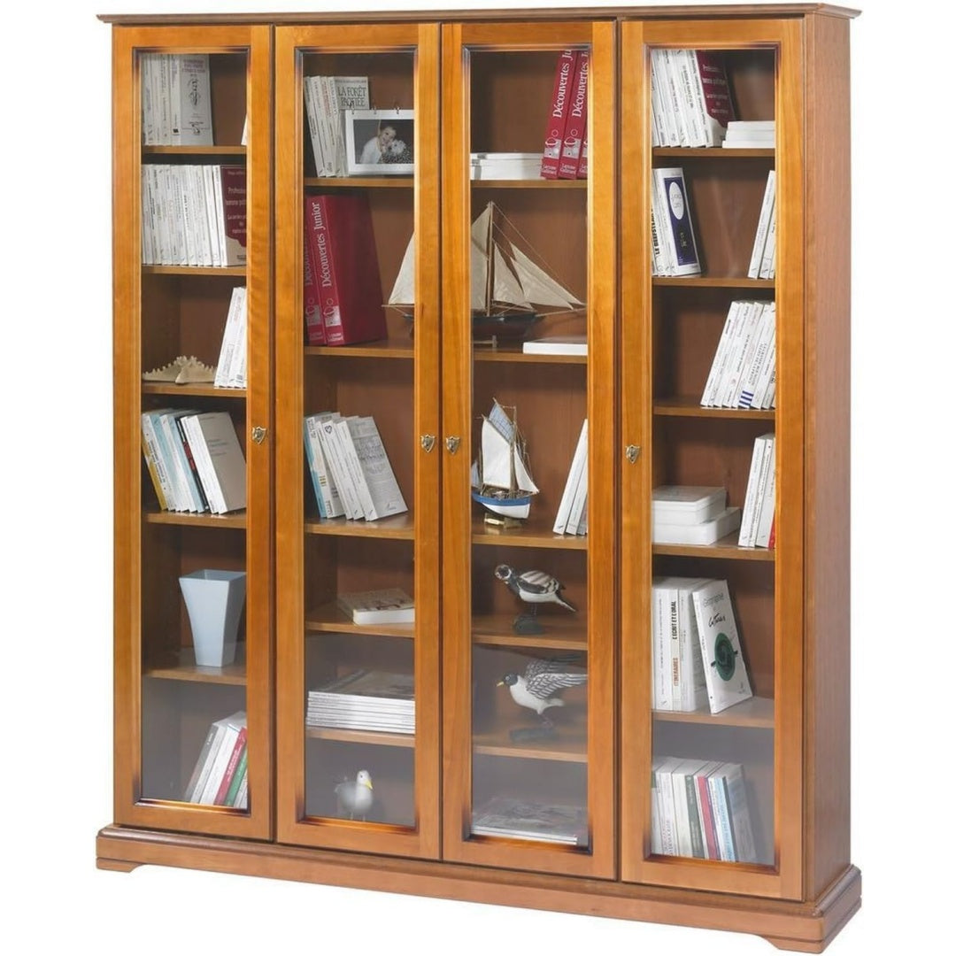Bibliotheque design en merisier
