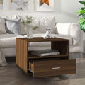 Table basse gris bois d'ingenierie pour salon 55 x 55 x 40 cm