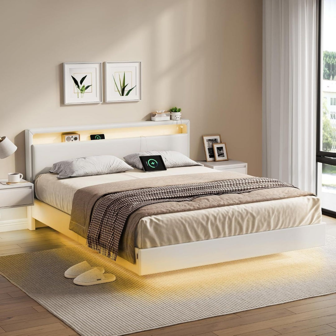 Cadre de lit moderne marron