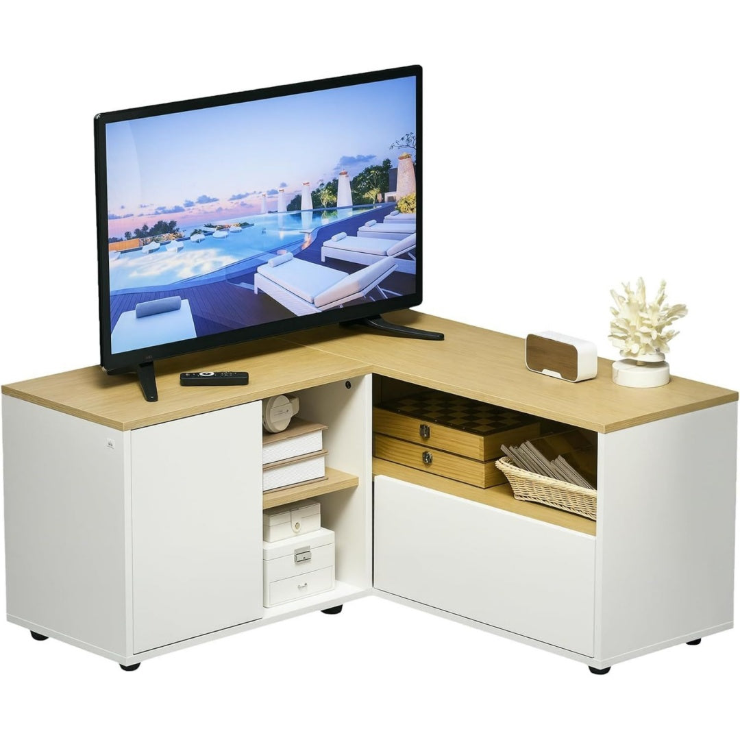 Meuble tele gris clair, structure metallique ideal pour salon