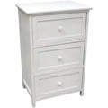 Chiffonnier gris clair petit encombrement 3 tiroirs