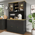 Buffet haut de style contemporain gris fonce 120 x 40 x 191 cm
