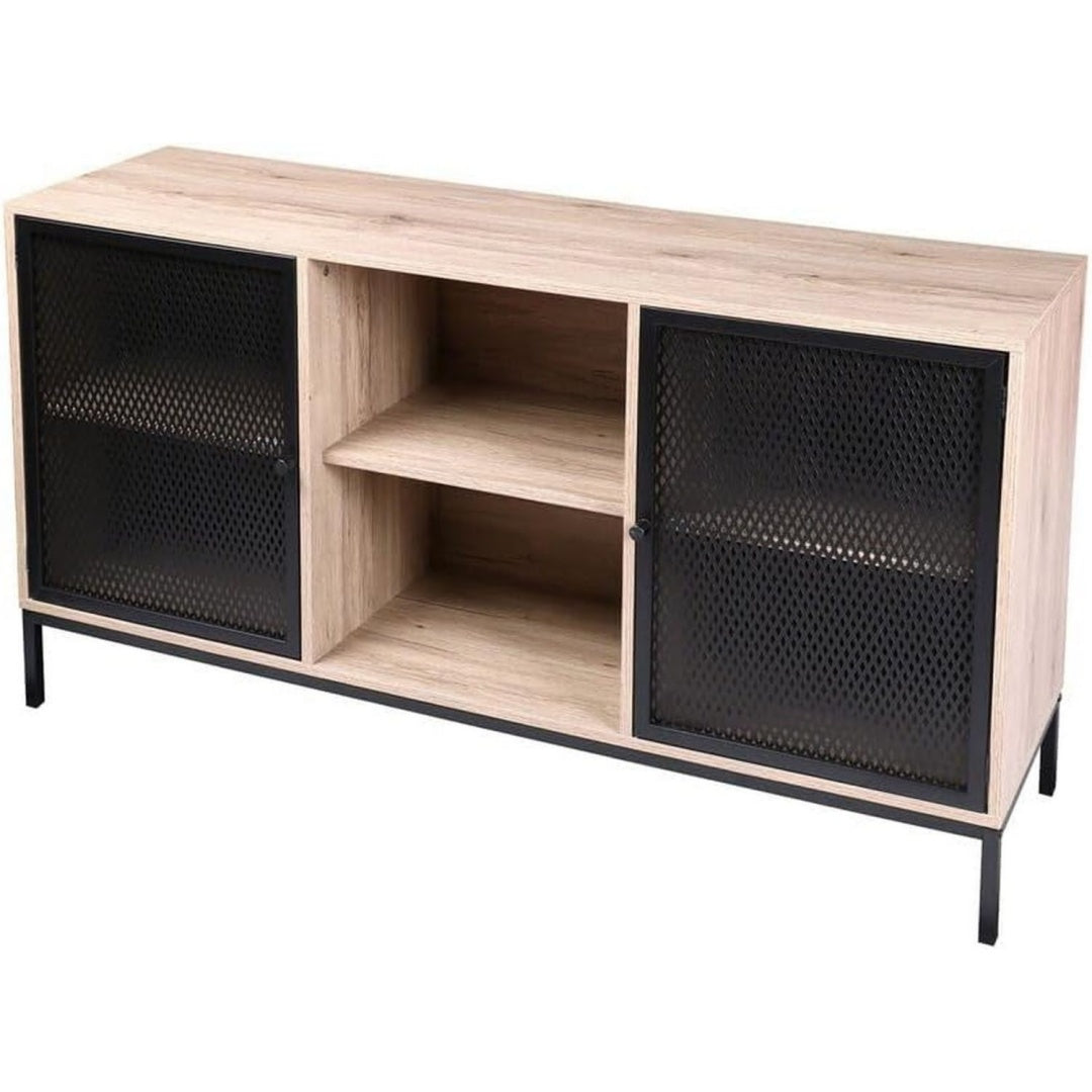 Buffet aux lignes style industriel gris fonce