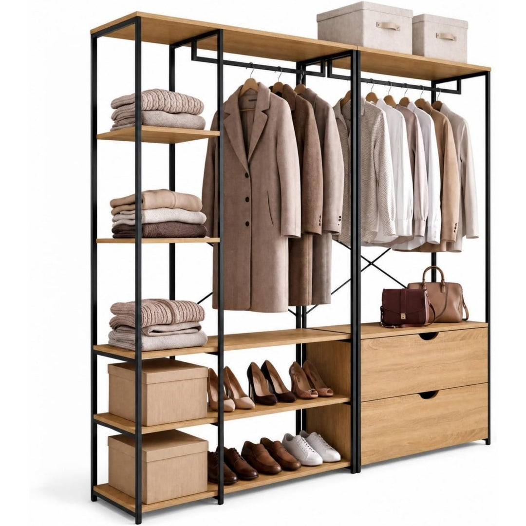 Garde-robe finition soignee Grise industrielle