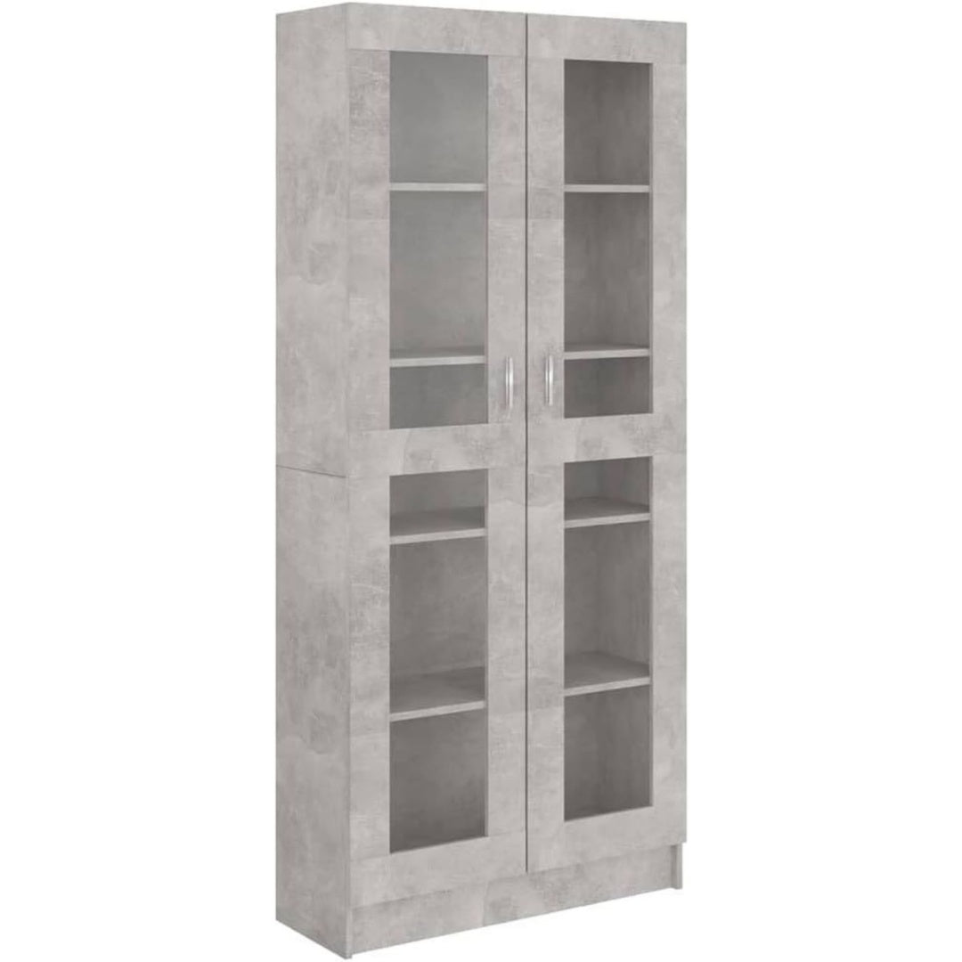 Vitrine gris structure metallique