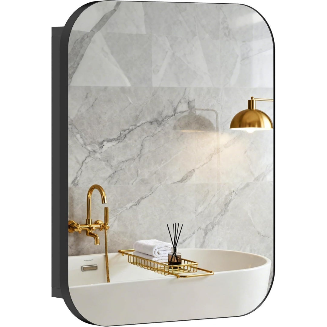 Original, Moderne miroir armoire gris en panneau de particules style moderne