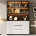 Vitrine gris en verre trempe avec deux portes