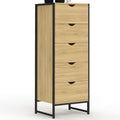 Armoire de rangement marron finition metal
