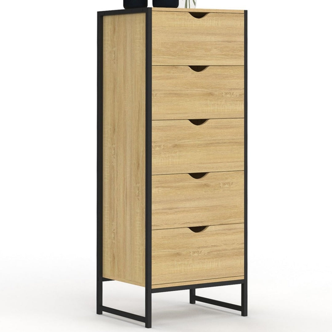 Armoire de rangement marron finition metal