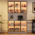 Marron vitrine MDF 120 x 34 x 200 cm
