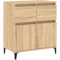 Rangement ferme et etageres, meuble de rangement marron style moderne