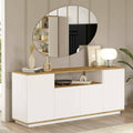 Moderne, credence gris clair en bois 180 x 45 x 75 cm
