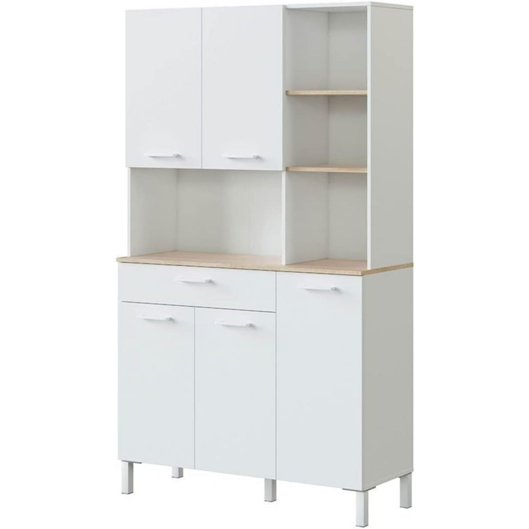 Gris clair buffet finition chene 186 x 108 x 40 cm