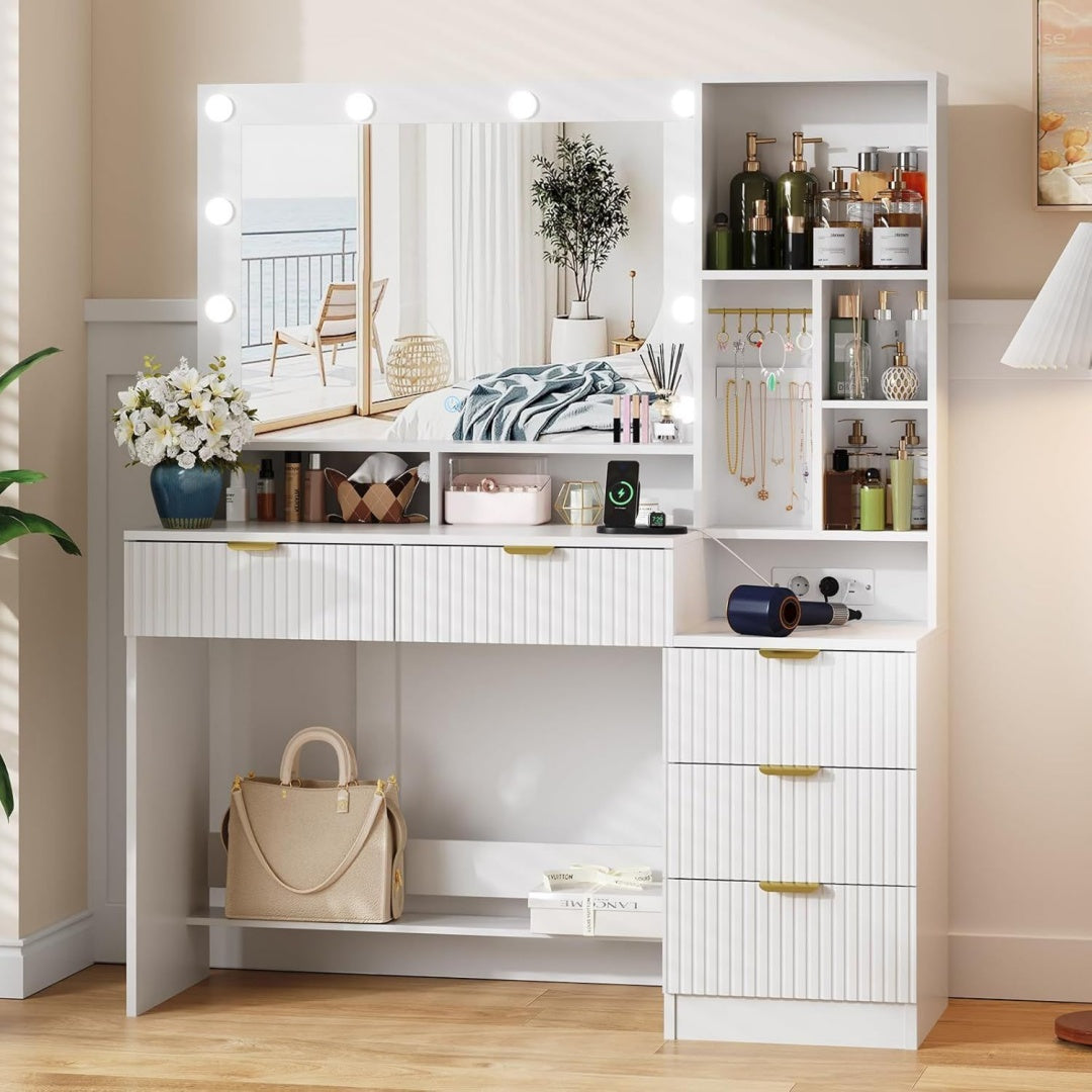 Moderne coiffeuse avec un eclairage LED integre