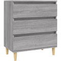 Credence esprit naturel, 3 tiroirs gris