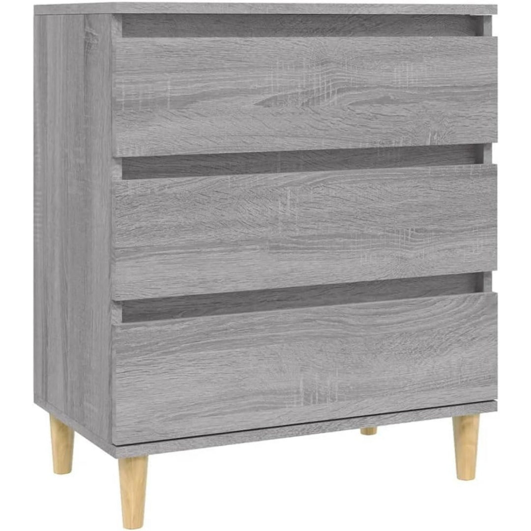 Credence esprit naturel, 3 tiroirs gris
